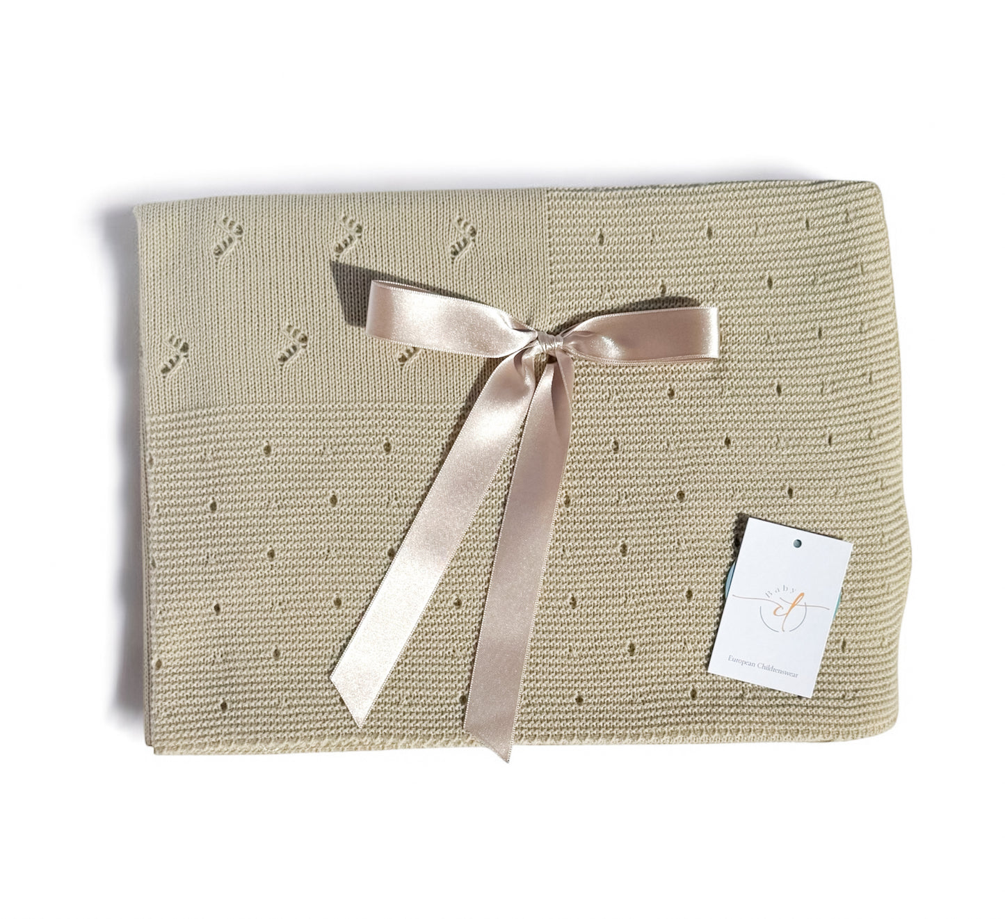 Dulce Beige Baby Knit Blanket