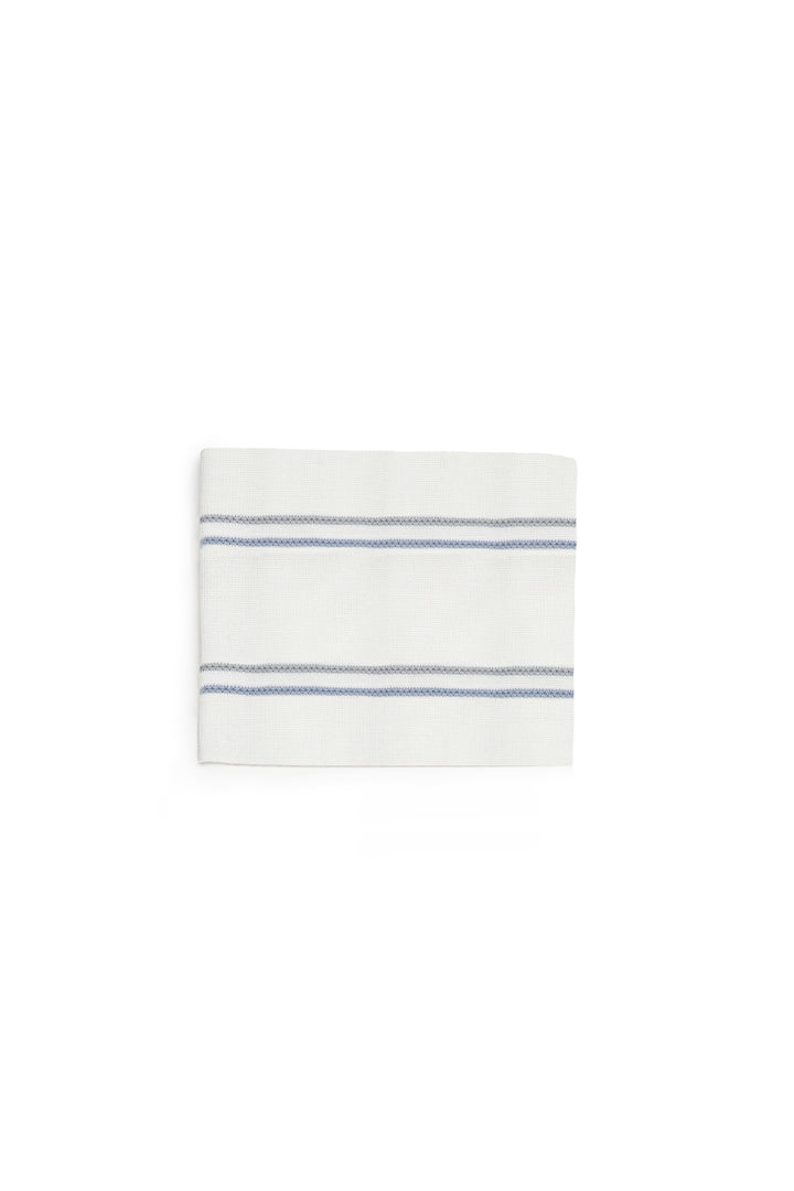 Celeste Spanish Knit Baby Blanket – Blue & White