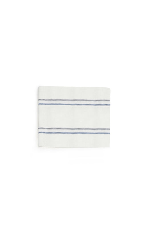 Celeste Spanish Knit Baby Blanket – Blue & White