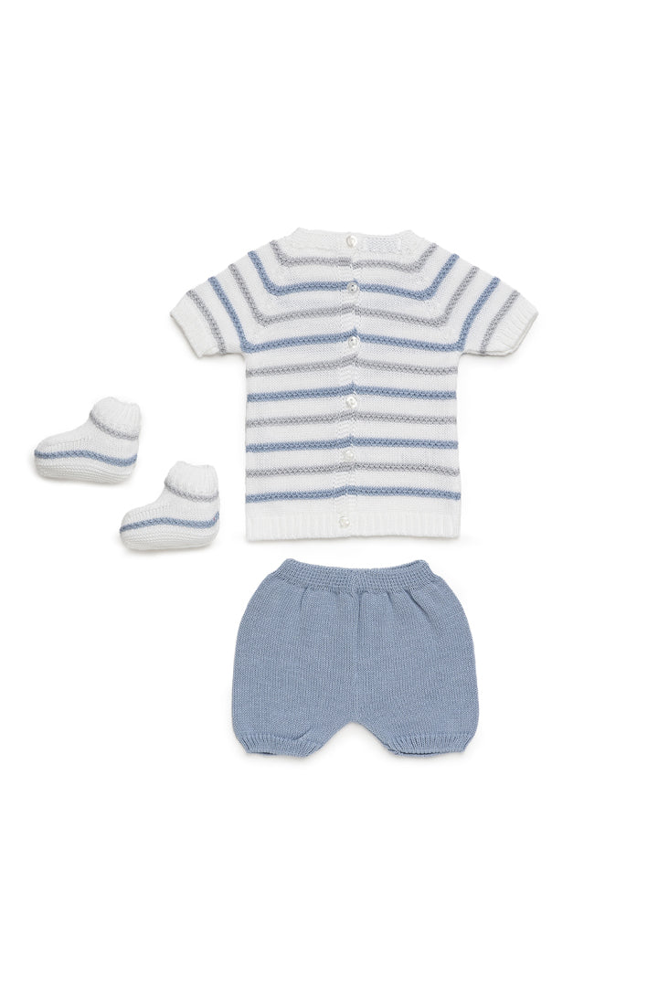 Celeste Spanish Baby Boy Knit Set with Booties