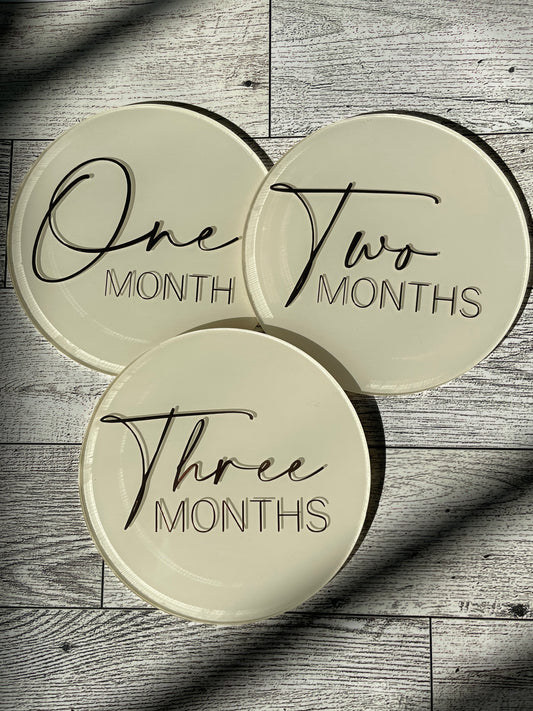 Ivory Monthly Milestone Discs